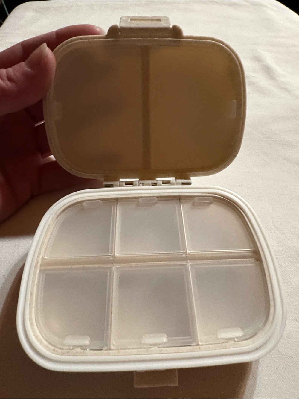 Portable White Travel Pill Box Organizer - Picture 6 of 6